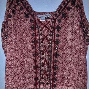 American Eagle Medium Maroon Romper